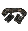 Natural Fox Fur Anthracite Blanket Pillow, Real Fur Throw, Custom Anthracite Throw Pillow Set, Decorative Throw, Decor Housewarming Gift
