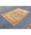 7x10 boho bed plan rug, rug for living room, 6'8X9'11 Handmade vintage rug