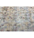 6x10 floral area rug, faded yellow rug, Vintage rug , 6'5 X 9'7 retro rug, Oriental rug