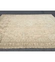 10x13 woven wool rug, beige brown rug, , Vintage Rug, 9'7 X 12'6 faded rug