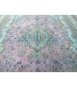 10x13 oversize handmade rug, Vintage Pink Teal Rug , 10' X 13'1 Retro rug , Nomadic rug