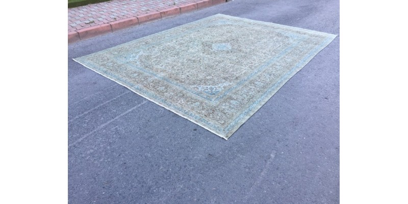 10x12 70's unique hand knotted rug, wool area rug, dining room rug, 9'6 X 12'4 Persian Rug