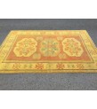 6x8 rustic warm color rug, Yellow Orange Area Rug, Turkish rug , 5'6 X 8'1 Living room rug