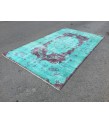 6x10 distressed teal area rug, teal Rug, 6' X 10' Living Room Rug, Oriental rug