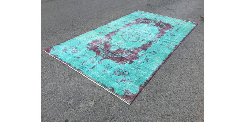 6x10 distressed teal area rug, teal Rug, 6' X 10' Living Room Rug, Oriental rug 