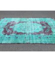 6x10 distressed teal area rug, teal Rug, 6' X 10' Living Room Rug, Oriental rug
