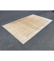 6x10 abstract office rug, wool Rug , Vintage Turkish Rug , 6'1 X 9'9 handmade Beige rug