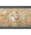 4x8 rustic dining room rug, orange kitchen rug,4'2 X 7'10 Handmade rug