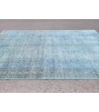 9x13 Pastel Handmade Rug , oversize area rug , 8'9 X 13' living room rug , blue teal rug
