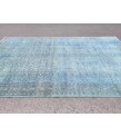 9x13 Pastel Handmade Rug , oversize area rug , 8'9 X 13' living room rug , blue teal rug