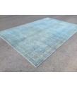 9x13 Pastel Handmade Rug , oversize area rug , 8'9 X 13' living room rug , blue teal rug