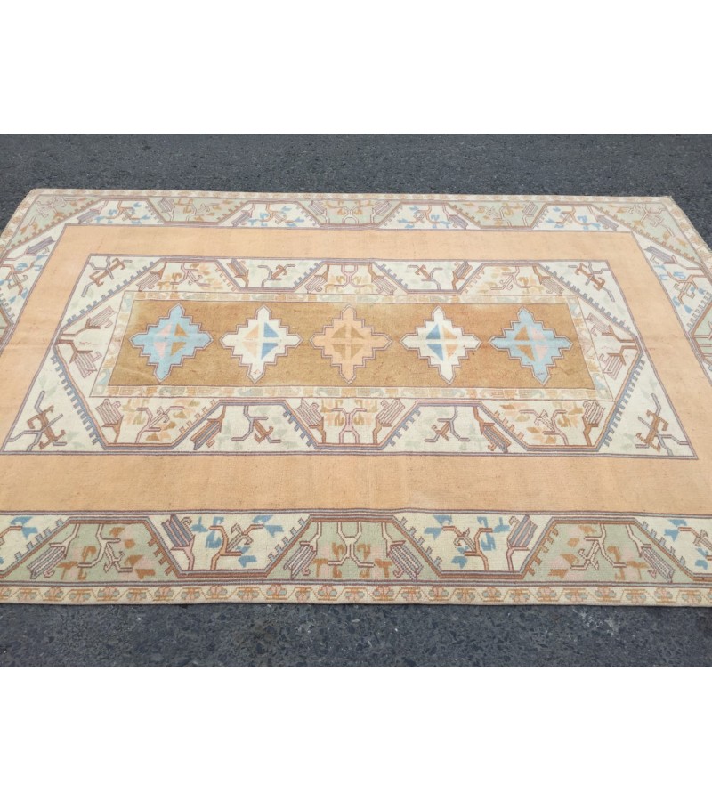 5x8 vintage abstract rug, bedroom rug , kitchen rug, 5'1 X 7'9 Handmade rug