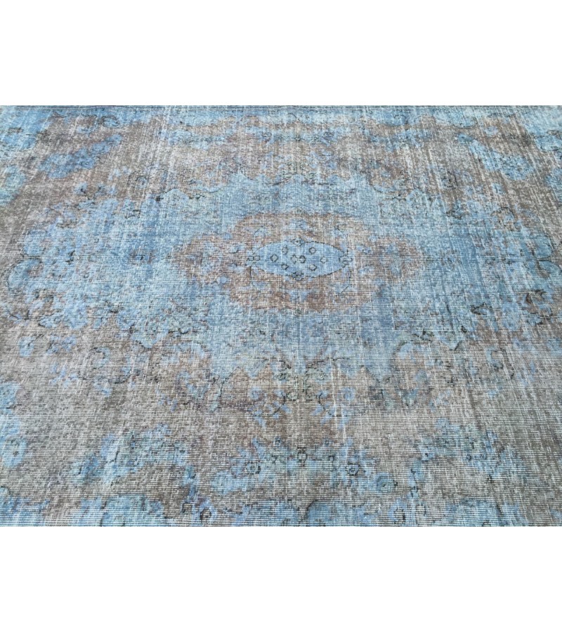 7x10 retro dining room rug, distressed rug, area rug, 6'9 X 10'1 wool rug