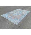 7x10 retro dining room rug, distressed rug, area rug, 6'9 X 10'1 wool rug