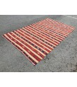 6x10 rustic bedroom kilim, retro embroidered kilim , Handmade rug , 5'7 X 9'6 area rug