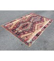 6x8 unique geometric kilim, living room rug,70's kilim, Turkish kilim, handmade rug ,5'6 X 8'1 woven rug