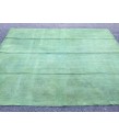 6x8 green hemp area rug, living room rug, 6'5 X 7'10 vintage Turkish kilim