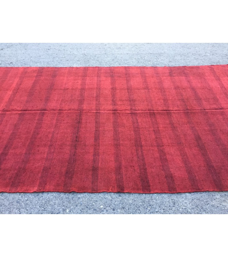 6x11 red hemp, Living room rugs , handmade area rug , 5'7 X 11' boho red rug