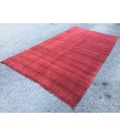 6x11 red hemp, Living room rugs , handmade area rug , 5'7 X 11' boho red rug