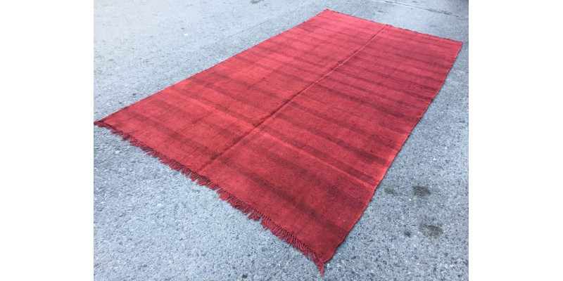 6x11 red hemp, Living room rugs , handmade area rug , 5'7 X 11' boho red rug