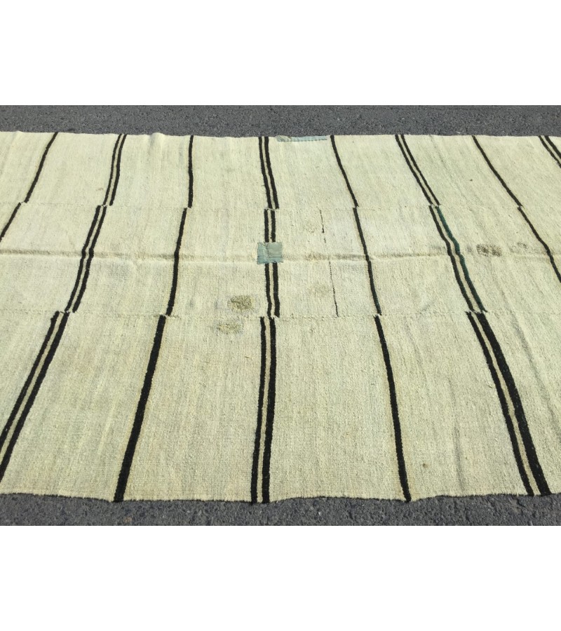 6x11 nomadic hemp rug, vintage hemp, Handmade Area rug , 5'9 X 10'7 Turkish Rug