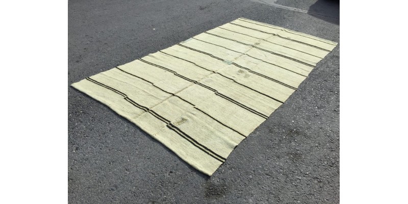6x11 nomadic hemp rug, vintage hemp, Handmade Area rug , 5'9 X 10'7 Turkish Rug