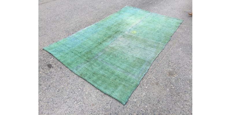 5x9 boho green Hemp rug, vintage Turkish hemp, 4'7 X 8'10 for living room