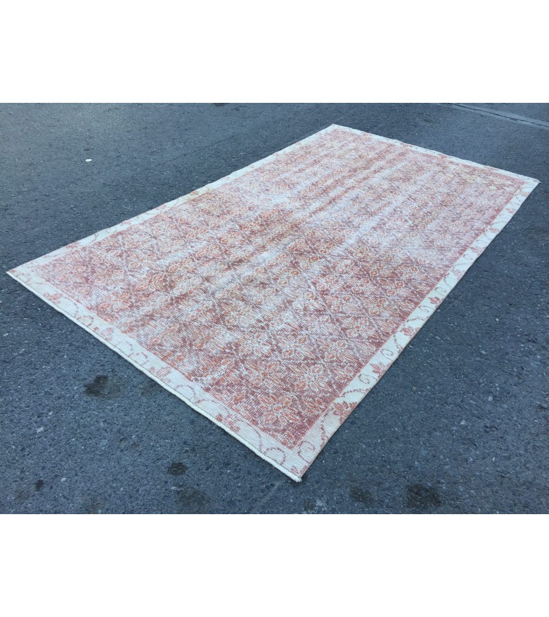 6x9 abstract office rug, wool rug , Distressed rug , 5'9 X 9' home decor rug , Kitchen rug