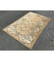 4x6 earthy colour geometric rug, kitchen rug, oriental rug, bedroom rug , 4' X 6'3 70s Handmade rug