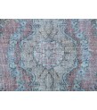 6x9 Turkish rug, Oriental rug, Handmade rug , 6' X 9'5 red blue living room rug