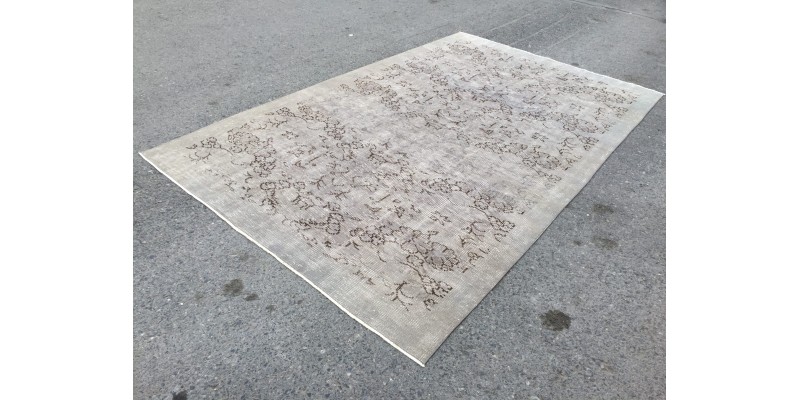 6x10 abstract grey brown rug, distressed dining room rug, rug for living room, 6'3 X 10'1 area rug
