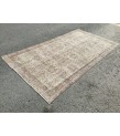 5x9 vintage area rug, retro kitchen rug, grey dining room rug, rug for living room, 5'4 X 9'2 wool rug