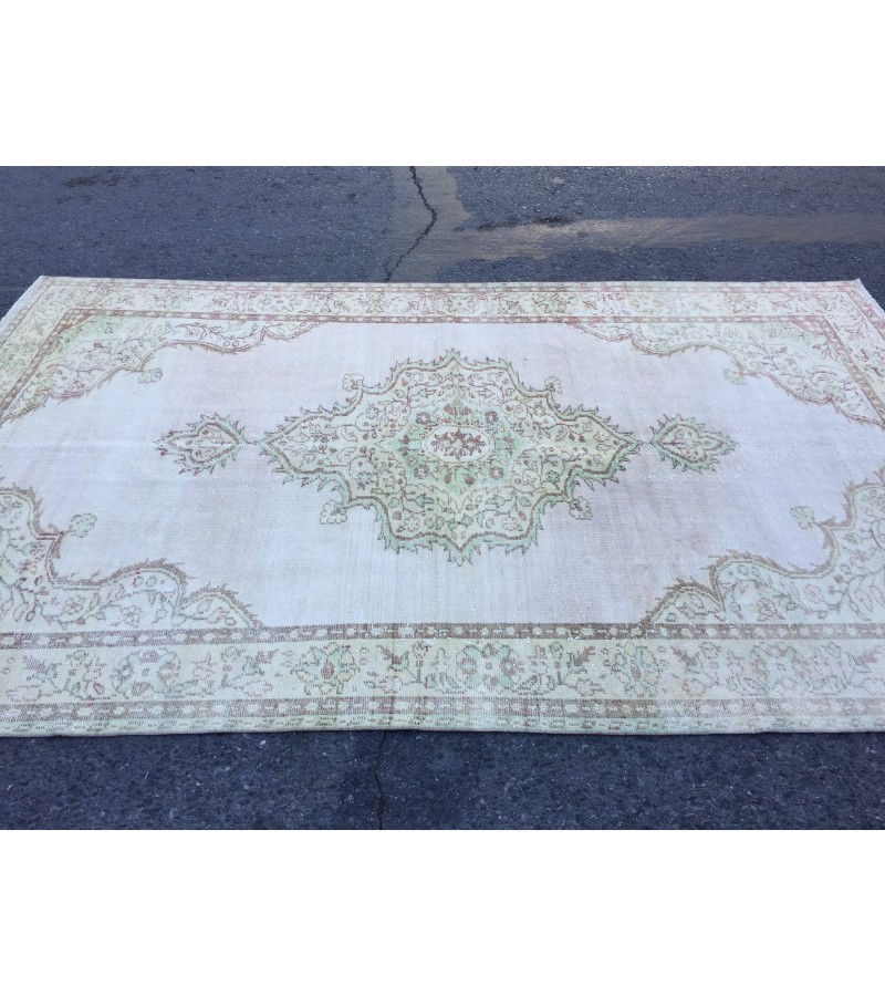 6x10 Area Rug , vintage Turkish rug ,living room rug, 6'2 X 10'1 handmade rug
