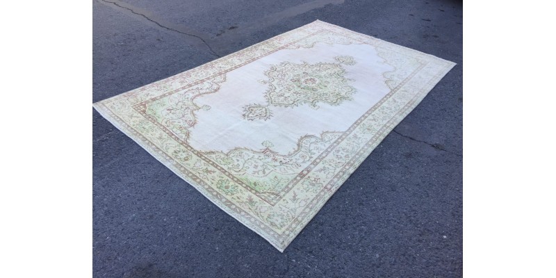 6x10 Area Rug , vintage Turkish rug ,living room rug, 6'2 X 10'1 handmade rug