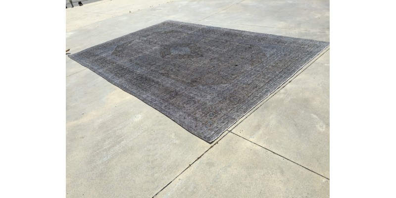 9x14 Vintage Area Rug , Turkish Rug for Living room 9'3 X 14'1 , Abstract rug