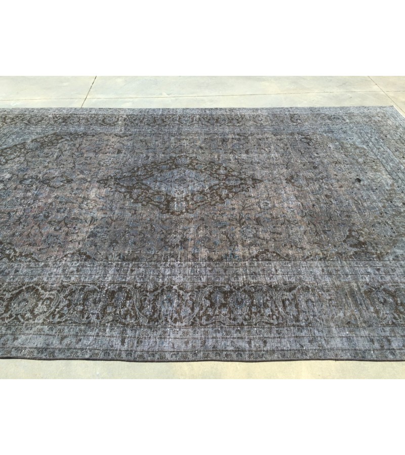 9x14 Vintage Area Rug , Turkish Rug for Living room 9'3 X 14'1 , Abstract rug