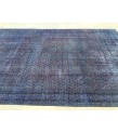 7x11 Vintage Handmade rug , Woven rug 7' X 10'9 Over-dyed Turkish Rug , geometric bedroom Rug