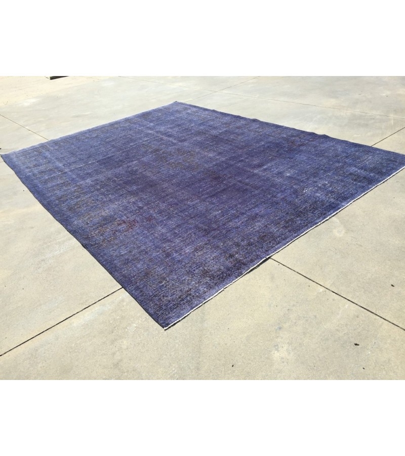 Oversized Purple rug 9x13 , Turkish rug, Vintage rug, 9'5 X 12'9 , Oushak rug, Area rug, Bohemian rug, Living room rug, Wool rug