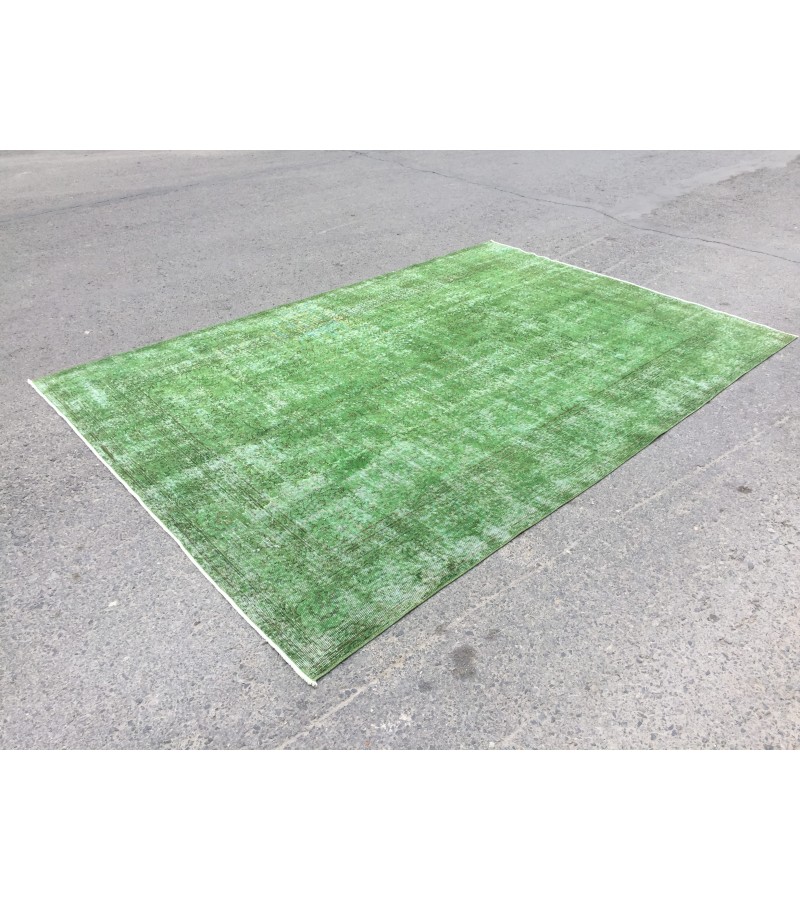 7x10 home decor rug, rustic green brown rug, 6'10 X 9'10 bedroom rug