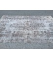 6x10 hand woven rug, grey brown office rug, Turkish rug ,6'1 X 9'6 Handmade Rug