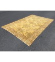 7x10 yellow green bedroom rug, abstract rug, 6'6 X 9'7 hand woven rug, area rug