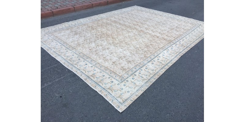 9x12 Persian handmade living room rug , Bedroom Rug, 9'3 X 12'1 Vintage wool rug