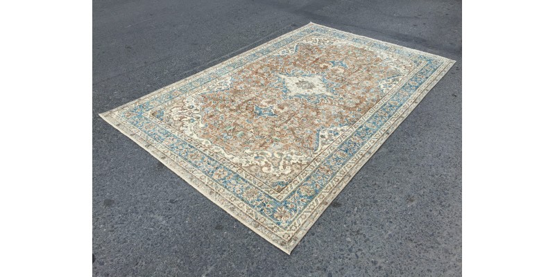 6x9 home decor rug, bedroom rug, retro rug , vintage rug , 5'8 X 8'10 Turkish rug