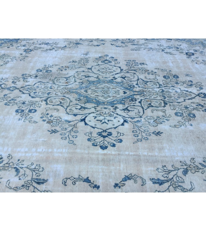 10x16 palace size beige blue rug, Persian rug, 10'2 X 16' bed plan rug