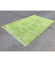 6x10 simple pattern green rug, dining room rug, bed plan rug, 6'5 X 9'10 Boho rug
