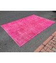 7x10 simple pink area rug, oriental rug, pink rug ,6'9 X 9'10 dining room rug