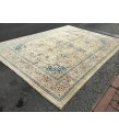 9x13 70's handmade rug beige with hint of pink, Vintage Rug , 9'4 X 13'1 Bedroom Rug, Living Room Rug