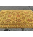 Turkish rug 6x9 , Living room rug 6'4 x 9'5 , yellow green Kitchen rug ,Oushak Rug, Vintage Rug, Anatolian Rug,Faded Rug