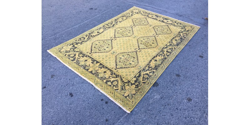 5x7 home decor rug, dining room rug, wool boho rug, 4'8 X 6'9 Area Rug