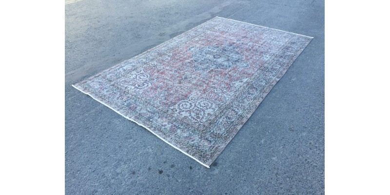 6x10 retro dining room rug, ,Boho Red Rug, 5'11 X 10' Bedroom Rug